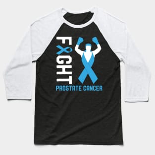 Fight Prostate Cancer Awareness Month Day Survivor Ribbon Baseball T-Shirt